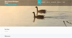Desktop Screenshot of bluegoosemichiganpond.com